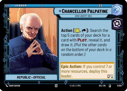Chancellor Palpatine - How Liberty Dies (1/264) - SOP - Special