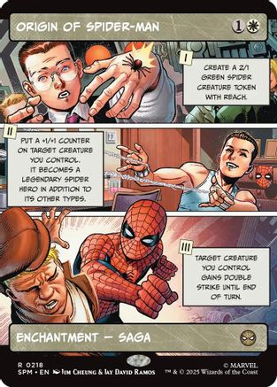 Origin of Spider-Man (Borderless) (SPM-218) - rare