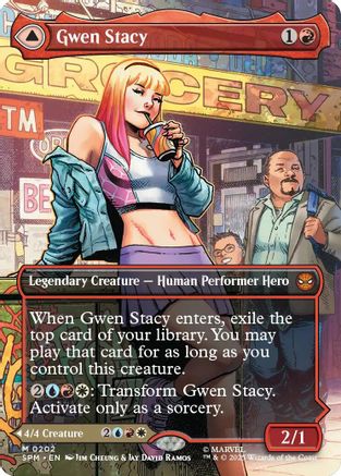 Gwen Stacy (0202) (Borderless) (SPM-202) - mythic