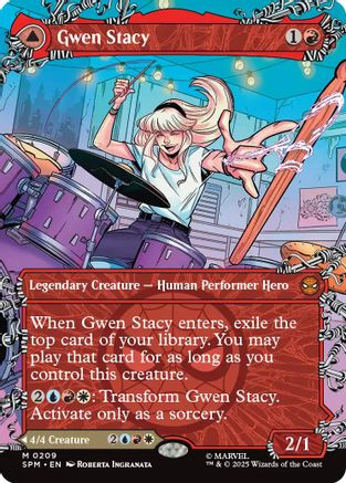 Gwen Stacy (0209) (Borderless) (SPM-209) - mythic - Foil