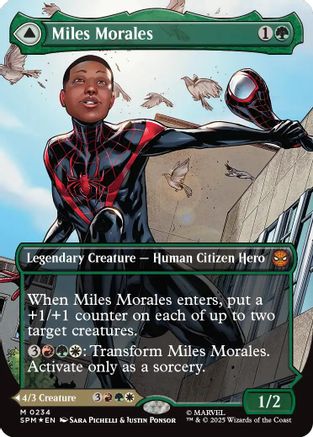 Miles Morales (0234) (Borderless) (SPM-234) - mythic - Foil