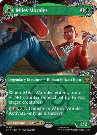Miles Morales (0211) (Borderless) (SPM-211) - mythic - Foil