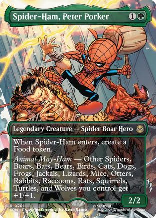 Spider-Ham, Peter Porker (Borderless) (SPM-201) - rare - Foil