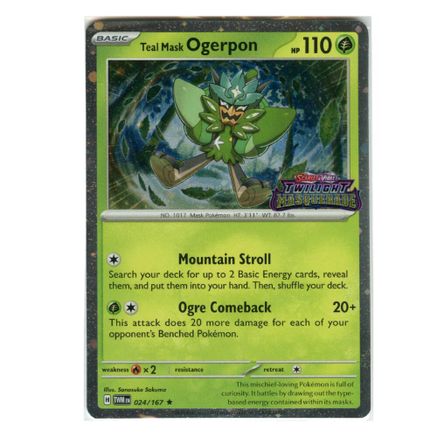 Teal Mask Ogerpon (Twilight Masquerade Stamp) (024/167) - MCP  - Promo - Holofoil