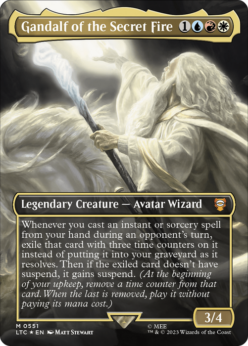 Gandalf of the Secret Fire (LTC-551) - mythic (Borderless) - Foil