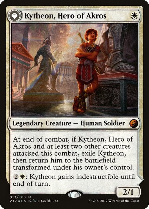 Kytheon, Hero of Akros // Gideon, Battle-Forged (V17-013) - mythic: (originpwdfc) - Foil