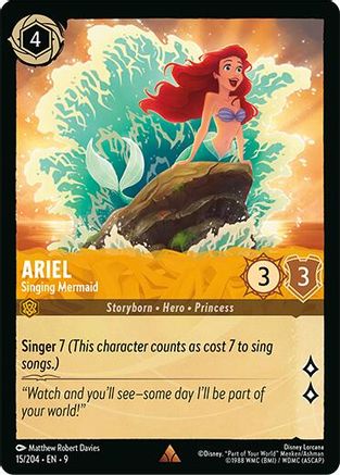 Ariel - Singing Mermaid (15/204) - F - Rare