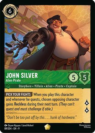 John Silver - Alien Pirate (89/204) - F - Legendary - Cold Foil