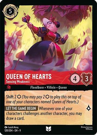 Queen of Hearts - Sensing Weakness (120/204) - F - Uncommon