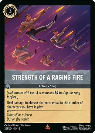 Strength of a Raging Fire (201/204) - F - Rare - Cold Foil