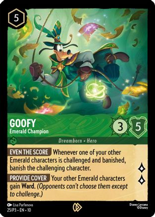 Goofy - Emerald Champion (25) - DLPC - Promo - Cold Foil