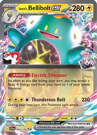 Iono's Bellibolt ex (053/159) - PPSC  - Double Rare - Holofoil