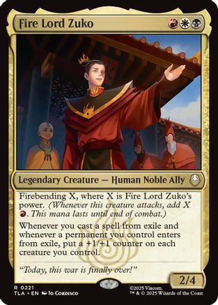 Fire Lord Zuko (TLA-221) - rare - Foil