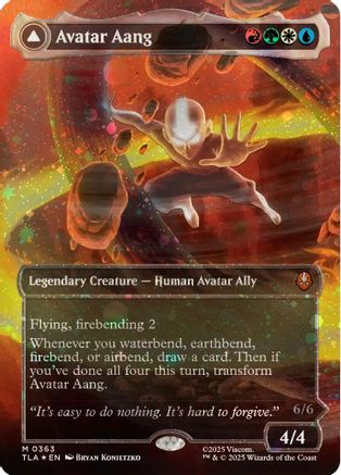 Avatar Aang (Raised Foil) (TLA-363) - mythic - Foil