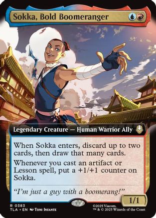 Sokka, Bold Boomeranger (Extended Art) (TLA-383) - rare