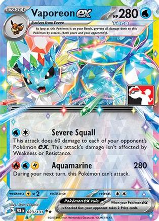 Vaporeon ex (023/131) - PPSC  - Double Rare - Holofoil