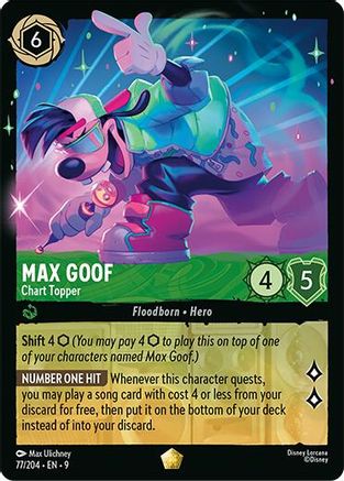 Max Goof - Chart Topper (77/204) - F - Legendary - Cold Foil
