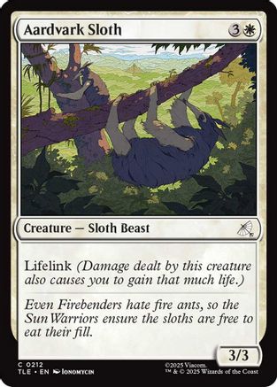 Aardvark Sloth (TLE-212) - common - Foil