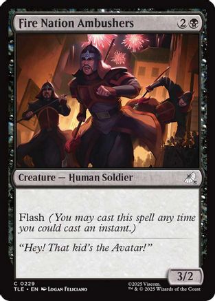 Fire Nation Ambushers (TLE-229) - common - Foil