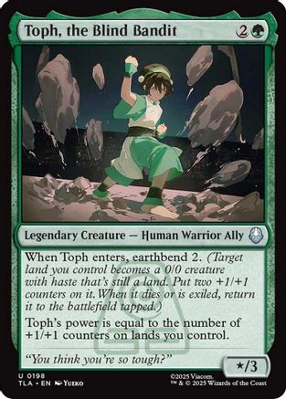 Toph, the Blind Bandit (TLA-198) - uncommon - Foil