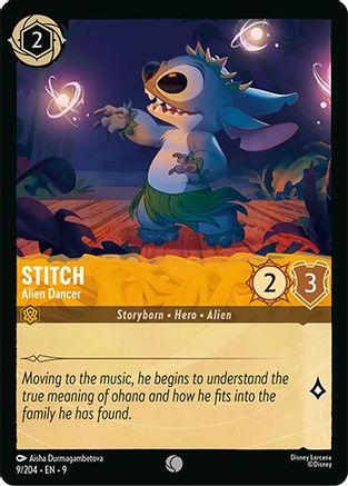 Stitch - Alien Dancer (9/204) - F - Common - Cold Foil