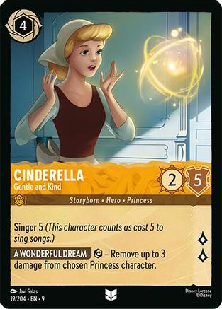 Cinderella - Gentle and Kind (19/204) - F - Uncommon - Cold Foil
