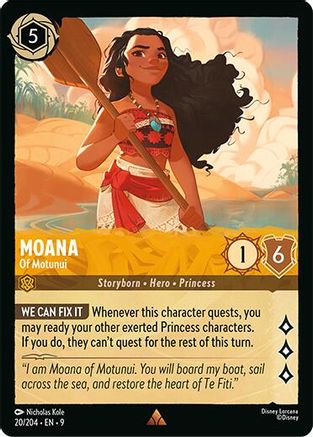 Moana - Of Motunui (20/204) - F - Rare - Cold Foil