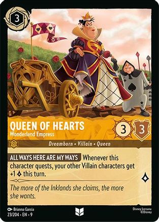 Queen of Hearts - Wonderland Empress (23/204) - F - Uncommon - Cold Foil