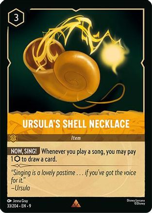 Ursula's Shell Necklace (33/204) - F - Rare - Cold Foil