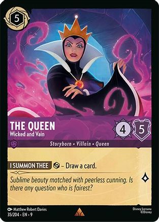 The Queen - Wicked and Vain (35/204) - F - Rare - Cold Foil