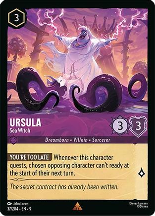 Ursula - Sea Witch (37/204) - F - Rare