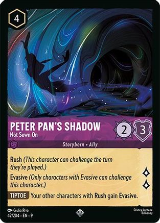Peter Pan's Shadow - Not Sewn On (42/204) - F - Super Rare