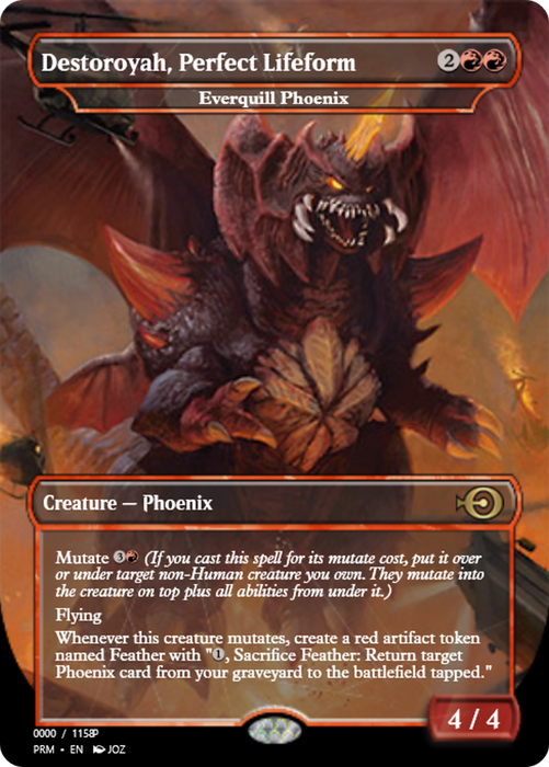 Everquill Phoenix (PRM-80929) - rare / Destroyah, Perfect Lifeform - Foil