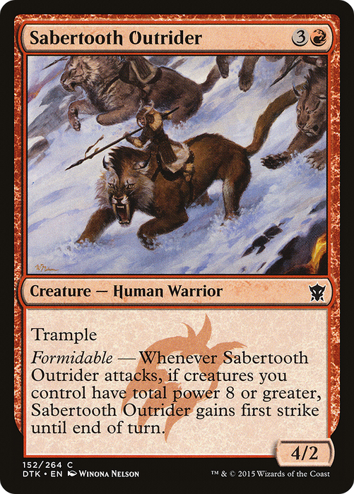 Sabertooth Outrider (DTK-152) - common - Foil
