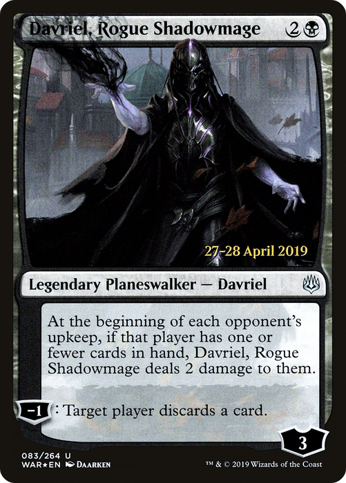Davriel, Rogue Shadowmage (PRE-83S) - uncommon - Foil