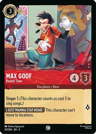 Max Goof - Rockin' Teen (112/204) - F - Common - Cold Foil