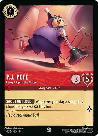 P.J. Pete - Caught Up in the Music (114/204) - F - Common - Cold Foil