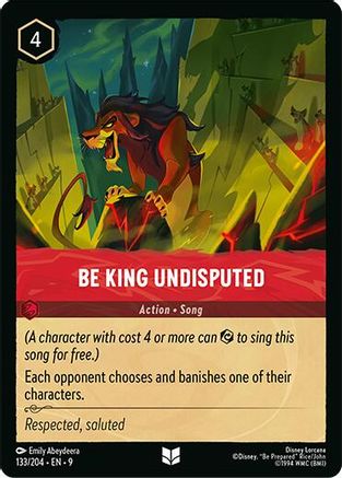 Be King Undisputed (133/204) - F - Uncommon - Cold Foil