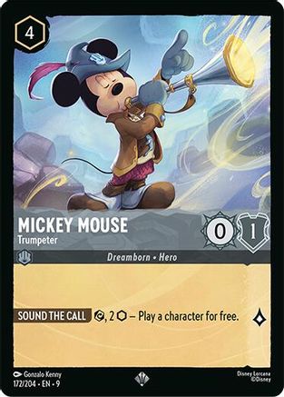 Mickey Mouse - Trumpeter (172/204) - F - Super Rare