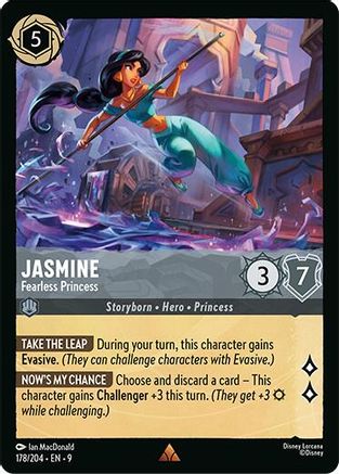 Jasmine - Fearless Princess (178/204) - F - Rare - Cold Foil