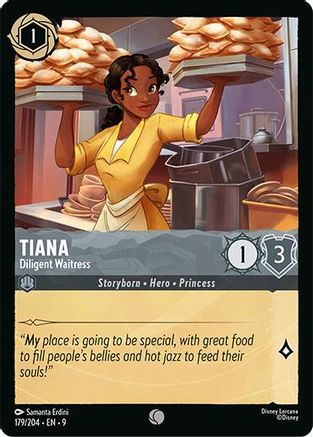 Tiana - Diligent Waitress (179/204) - F - Common - Cold Foil