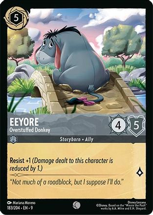 Eeyore - Overstuffed Donkey (183/204) - F - Common - Cold Foil