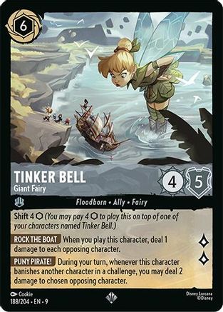 Tinker Bell - Giant Fairy (188/204) - F - Super Rare - Cold Foil