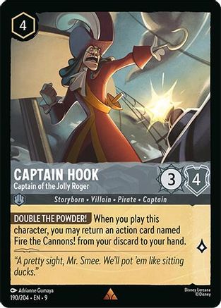 Captain Hook - Captain of the Jolly Roger (190/204) - F - Rare
