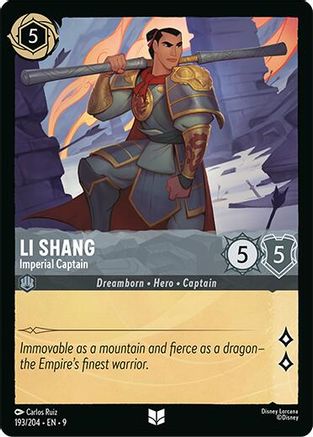 Li Shang - Imperial Captain (193/204) - F - Uncommon - Cold Foil