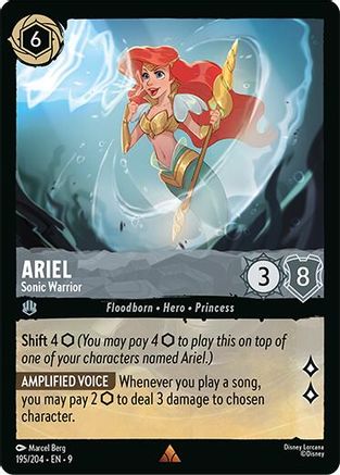 Ariel - Sonic Warrior (195/204) - F - Rare - Cold Foil