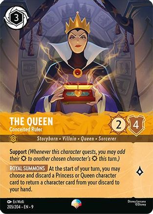 The Queen - Conceited Ruler (Epic) (205/204) - F - Epic - Holofoil