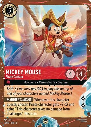 Mickey Mouse - Pirate Captain (Disney Cruise Promo) (13/P3) - DLPC - Promo - Holofoil