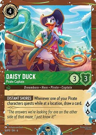 Daisy Duck - Pirate Captain (Disney Cruise Promo) (16/P3) - DLPC - Promo - Holofoil