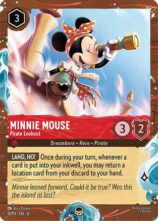 Minnie Mouse - Pirate Lookout (Disney Cruise Promo) (17/P3) - DLPC - Promo - Holofoil